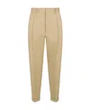 Dsquared2 Tapered Cotton-blend Trousers In Nude