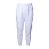 Dsquared2 Tapered-fit White Trousers With Elasticated Waistband And Cuffs In White