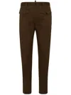 Dsquared2 Tapered Leg Cotton Trousers In Brown