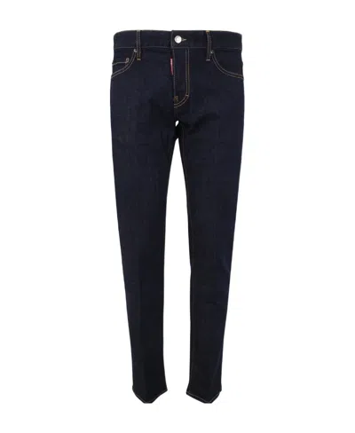 DSQUARED2 DSQUARED2 LOGO PATCH STRAIGHT LEG JEANS