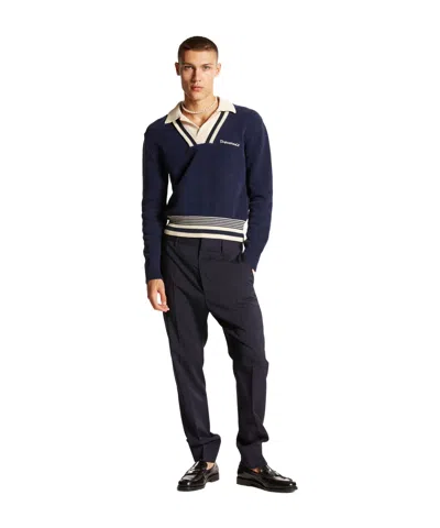 Dsquared2 Tapered Virgin Wool Trousers In Black