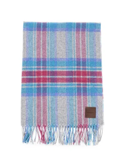 Dsquared2 Tartan Fringed Scarf In Multi
