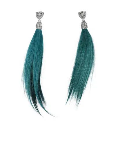 Dsquared2 Tassel Earrings In Green