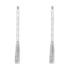 Dsquared2 Crystal Drop Earrings Geometric Detailing In Metallic