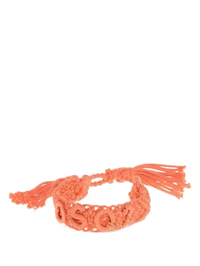 Dsquared2 Tassel-detail Bracelet In Orange