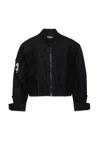Dsquared2 Technical Cotton Branded Jacket In Black