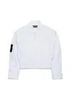 Dsquared2 Technical Cotton Branded Jacket In White