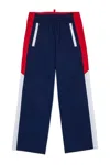 Dsquared2 Technical Cotton Tennis Pants In Blue