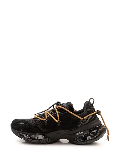 Dsquared2 Technical Lace-up Sneaker With Voluminous Sole In Multi