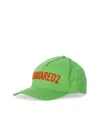 Dsquared2 Man Hat Acid Green Size Onesize Cotton In Verde