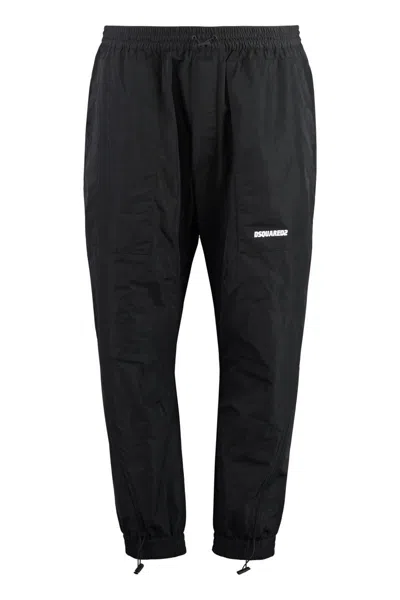 Dsquared2 Track-pants In Tessuto Tecnico In Black
