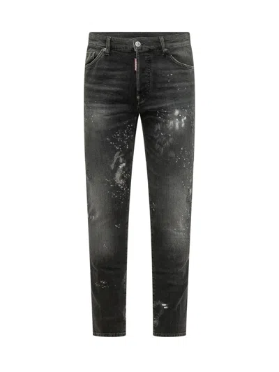 Dsquared2 Teddand Jethe Distressed Jeans In Black