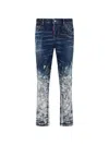 Dsquared2 Teddy Bleached-effect Jeans In Blue