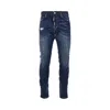 Dsquared2 Denim Jeans Belt Loops Contrast Stitching Pockets In Blue