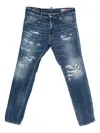 Dsquared2 Teddy Distressed Jeans In Blue