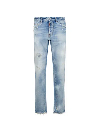 Dsquared2 Jeans Teddy Lavaggio Chiaro Faded In Multi