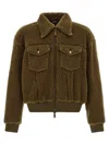 Dsquared2 Teddy Oversized Jean Jacket In Brown