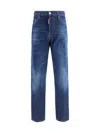 Dsquared2 Blue Cotton Slim Fit Jeans In Blue