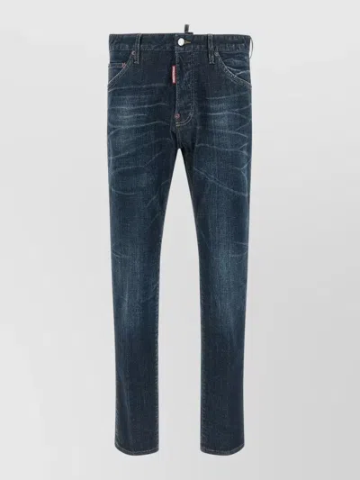 Dsquared2 Teddy Jeans Belt Loops Five Pocket In Blue
