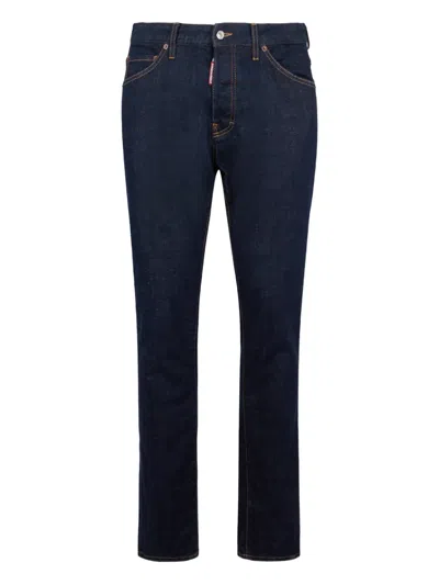 Dsquared2 Straight-leg Cotton Denim Jeans With Logo Detail In Animal Print