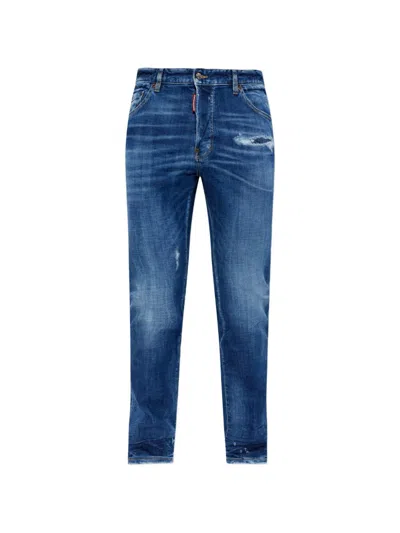 Dsquared2 Blue Straight High Rise Jeans