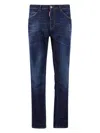 Dsquared2 Denim Jeans Belt Loops Contrast Stitching Pockets In Blue