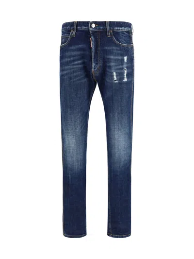Dsquared2 Teddy Mini Front Jeans In Blue