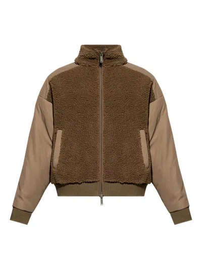DSQUARED2 TEDDY-PANELLED BOMBER JACKET