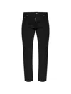 Dsquared2 Teddy Silver-tone Button Jeans In Black
