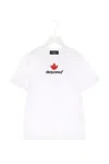 Dsquared2 Teen Logo Crew-neck T-shirt In White