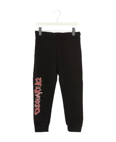 DSQUARED2 DSQUARED2 KIDS LOGO PRINTED STRAIGHT LEG PANTS