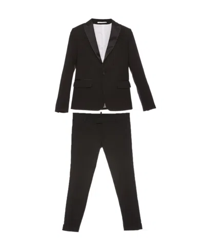 Dsquared2 Teen Peak-lapel Jacket In Black