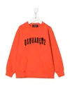 Dsquared2 Kids Orange Hoodie With Spray Effect Logo In Orange