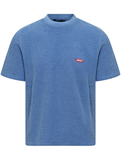 Dsquared2 Tennis Fit Crewneck In Blue