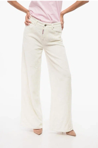 Dsquared2 Terry Cotton Wide-leg Pants