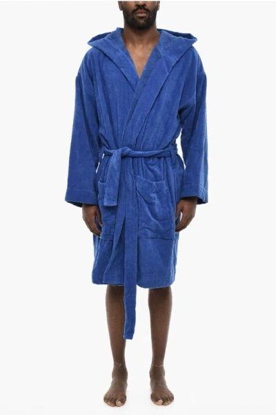 Dsquared2 Terry Cottton Bathrobe With Belt