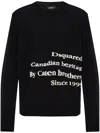 Dsquared2 Text-embroidered Sweater In Black