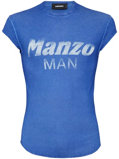 Dsquared2 Text-print T-shirt In Blue