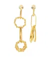 Dsquared2 Textured-circle Drop Earrings In Gold