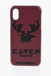 Dsquared2 Textured Eco-leather Iphone X Case In Burgundy