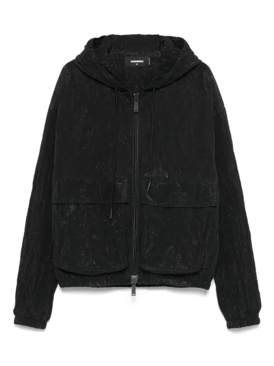 Dsquared2 Textured-finish Jacket In Black