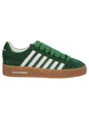 Dsquared2 Textured Green Sneakers With Retro Patch And Chunky Sole In Multi