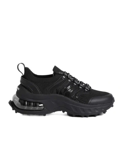 Dsquared2 Textured Lace-up Sneakers In Black
