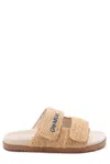 Dsquared2 Summer Lovers Natural Rafia Sandals With Embroidery