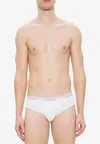 Dsquared2 Three-pack Logo-waistband Briefs In White