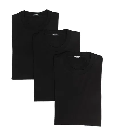 Dsquared2 Three-piece Short-sleeved T-shirt In Black