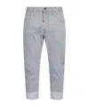 Dsquared2 Tidy Biker Cropped Jeans In Gray