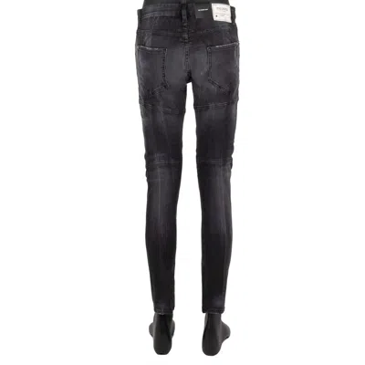 Pre-owned Dsquared2 Tidy Biker Jean Dsquared Logo Jeans Trousers Trousers Skinny Grey 13656 In Grey