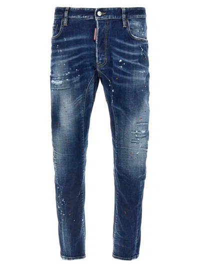 Dsquared2 Tidy Biker Jeans In Blue
