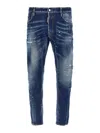 Dsquared2 Stretch Denim Blend Tidy Biker Jeans In Blue
